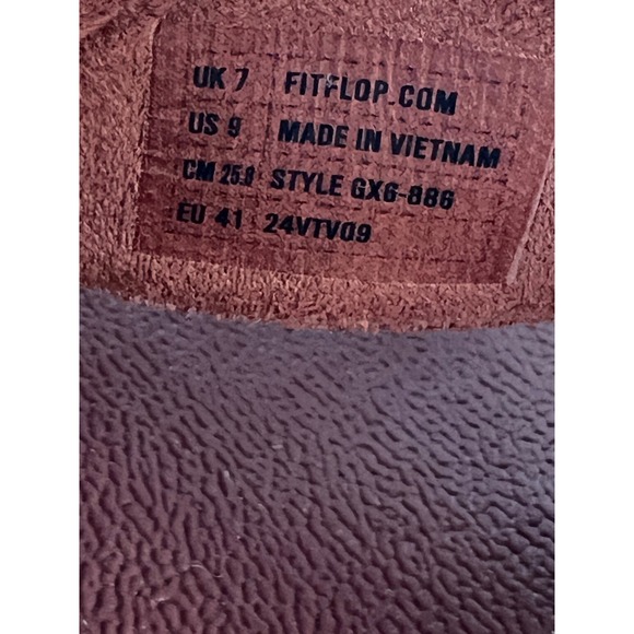 FitFlop Women Sandals Lulu Shimmerweave Slide Shoes in Clay Brown Size 9 New - Picture 6 of 7